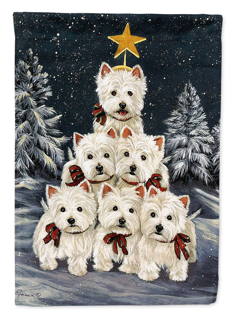 Westie Christmas Family Tree Flag Garden Size PPP3130GF