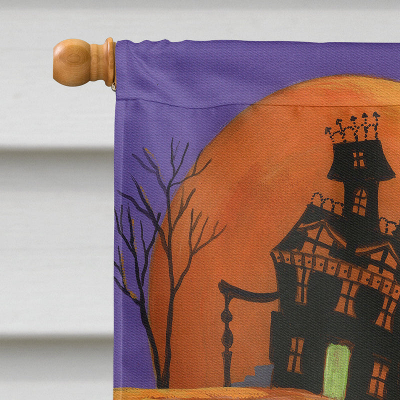 Scottie Halloween Haunted House Flag Canvas House Size PPP3177CHF