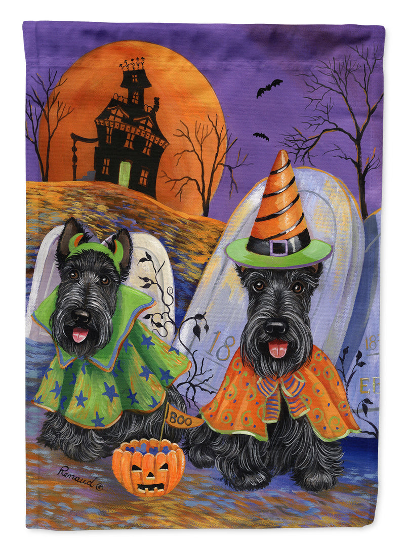 Scottie Halloween Haunted House Flag Canvas House Size PPP3177CHF