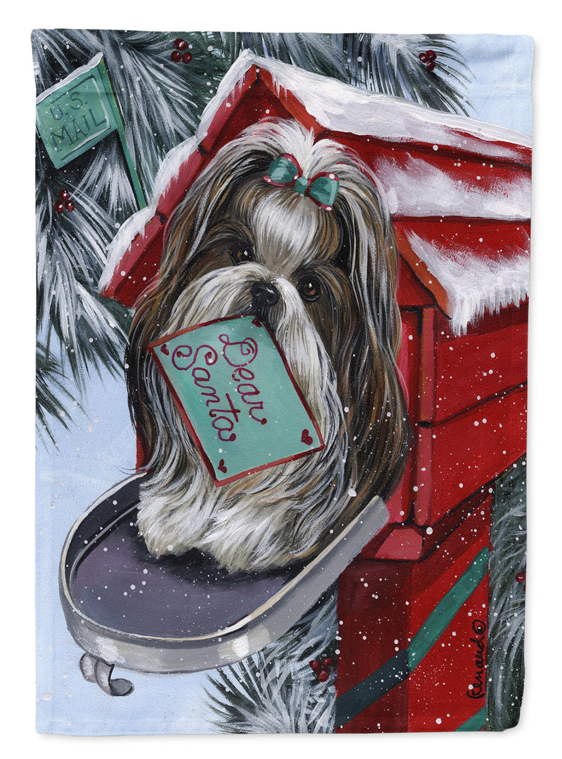 Shih Tzu Christmas Letter to Santa Flag Garden Size PPP3189GF