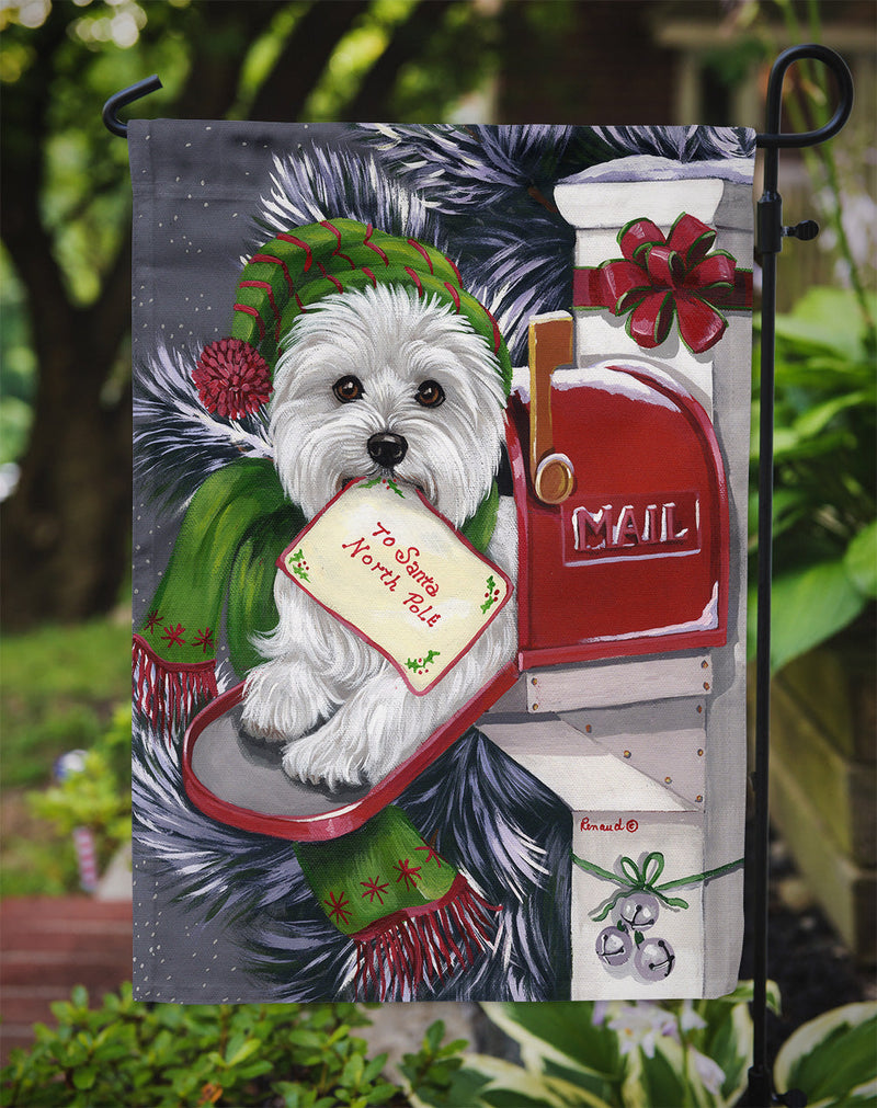 Westie Christmas Letter to Santa Flag Garden Size PPP3215GF