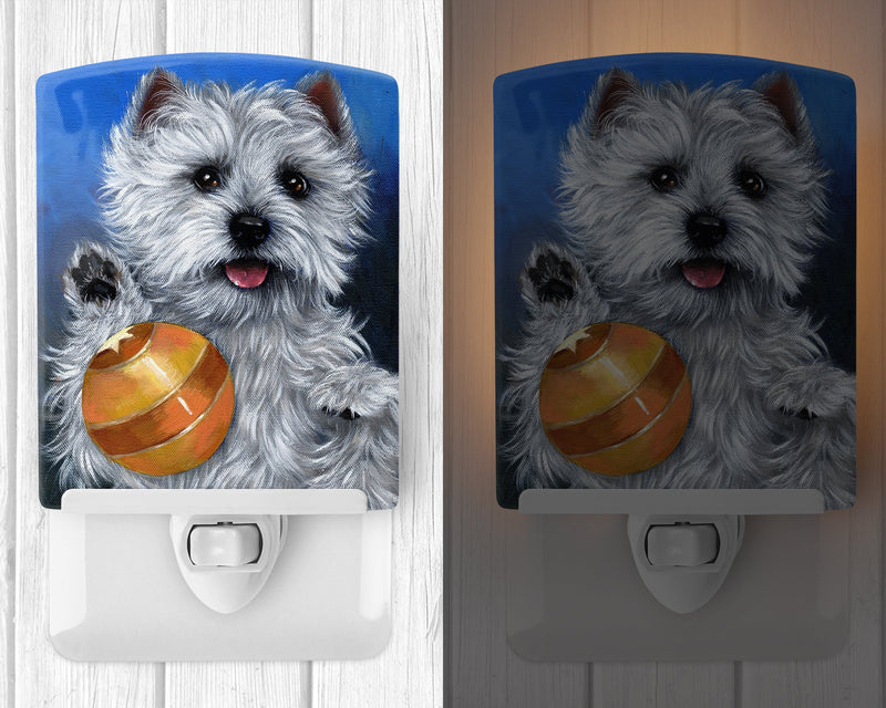 Westie Play Ball Ceramic Night Light PPP3223CNL