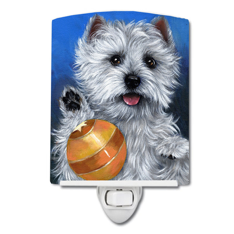 Westie Play Ball Ceramic Night Light PPP3223CNL