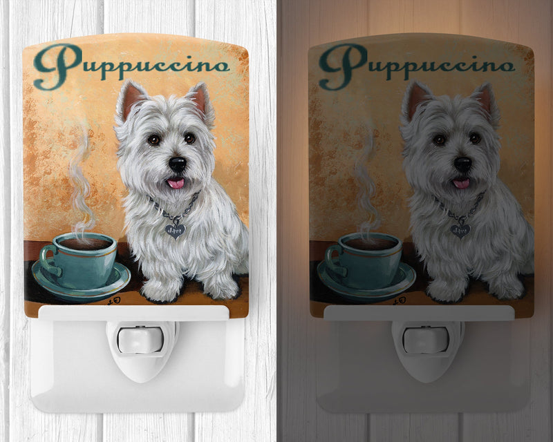 Westie Puppuccino Ceramic Night Light PPP3225CNL