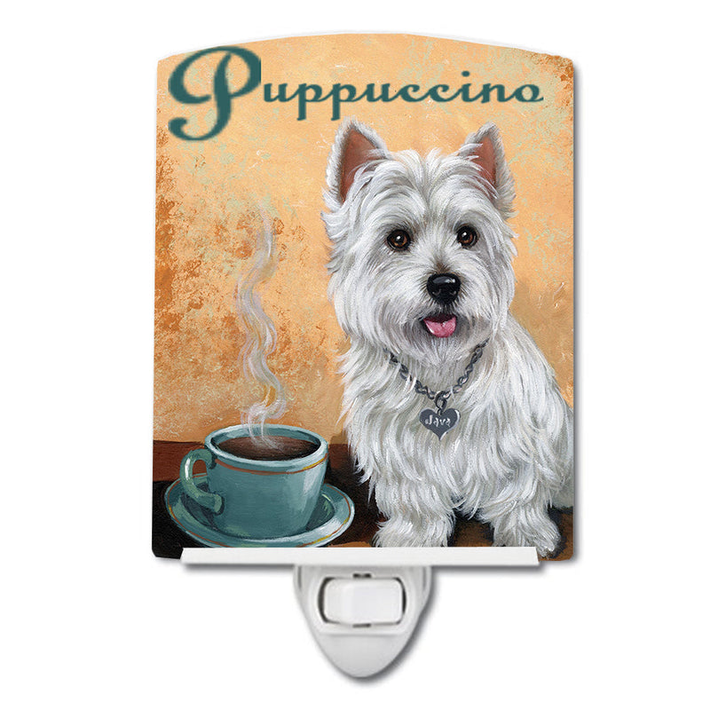 Westie Puppuccino Ceramic Night Light PPP3225CNL