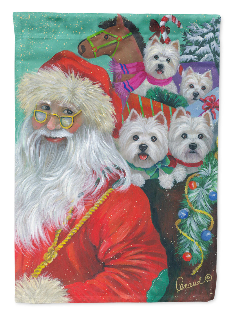 Westie Christmas Santa's Westies Flag Garden Size PPP3229GF