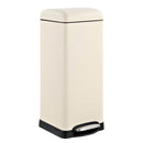 8-Gallon Retro Stainless Steel Step-On Trash Can in Light Almond Beige Finish