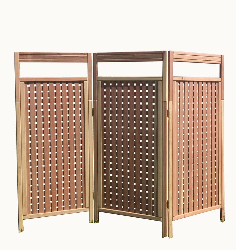 Redwood 3 Panel Room Divider Privacy Screen