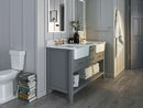 Hayley Bathroom Vanity with Sink and Carrara White Marble Top Cabinet Set Villohome