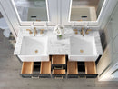 Hayley Bathroom Vanity with Sink and Carrara White Marble Top Cabinet Set Villohome