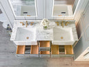 Hayley Bathroom Vanity with Sink and Carrara White Marble Top Cabinet Set Villohome