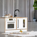 Kitchenette Mini – White & Oak Pretend Play Station