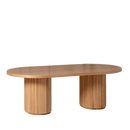Fluted Oval Kids Table – Solid European Oak Activity Table