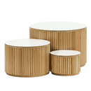 Nesting Fluted Tables - White