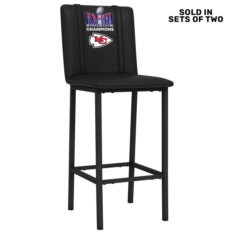 Bar Stool 500 with Kansas City Chiefs Super Bowl LVIII Champions Logo Set of 2