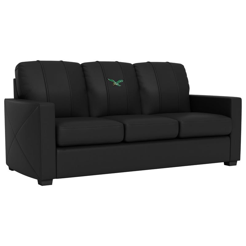 Silver Sofa with Philadelphia Eagles Classic Logo