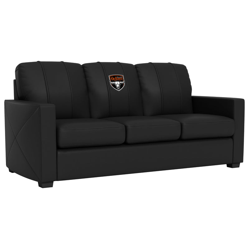 Silver Sofa with  Kansas City Outlaws Primary Logo