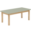Matt Sage Rectangle Table (47.5" x 30" x 17") –  Solid Oak Frame