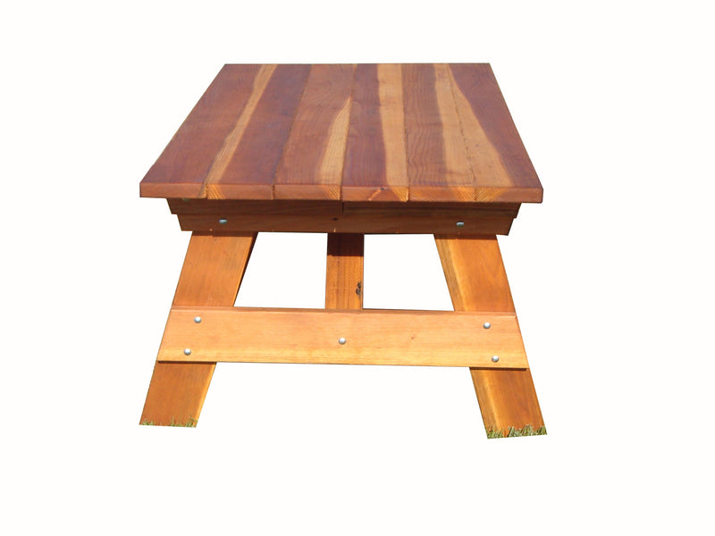 Super Deck Redwood Picnic Table