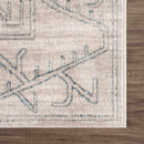 Divya Cream & Silver Blue Area Rug - Clearance