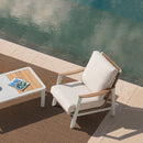 Riesling 4-Piece Wicker And Teak Living Room Set