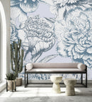 Grey Peonies Wallpaper