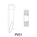 PV51 Heavy Duty PermaPost PVC Post with Cap for Landscape Lighting Fixtures
