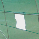 14.5 ft x 6.3 ft Outdoor Greenhouse with Green PE Cover and Sturdy Steel Frame