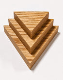 Small Triangle Display Shelf in Oak