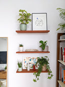 Thin Oak Floating Shelves in 24" to 36" lengths