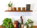 Thin Custom Mahogany Floating Shelves in 24" to 36" lengths