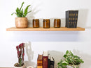 Thin Custom Mahogany Floating Shelves in 24" to 36" lengths