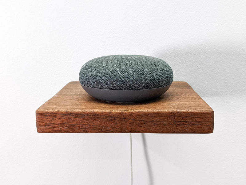 Mahogany Floating Shelf with Cord Hole