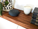 Thick Mahogany Floating Shelf with Grommet Hole