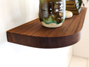 Thick Mahogany Floating Shelf with Rounded Corners
