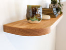 Thick Mahogany Floating Shelf with Rounded Corners