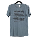 Farming Noun T-Shirt | Heather Steel Blue | Pretty and Fabulous