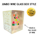 Best Age Ever Jumbo Stemless Wine Glass in Blue | 30 Oz. | Holds an Entire Bottle of Wine