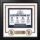 San Diego Padres Custom MLB Baseball 11x14 Picture Frame Kit (Multiple Colors)