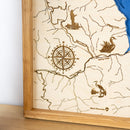 Palisades Reservoir Idaho Topo Map Sign |  Laser Engraved & Framed Wall Art