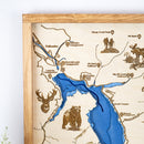 Palisades Reservoir Idaho Topo Map Sign |  Laser Engraved & Framed Wall Art
