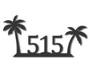 Metal Tropical House Number Sign | Metal Palm Tree Address Sign | 15 Color Options
