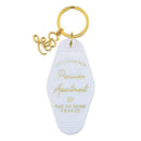 Parisian Apartment Motel Keychain in White