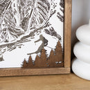 Park City Ski Resort Map Sign | Laser Engraved & Framed Wall Art