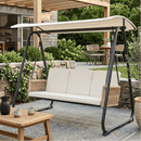 East Green Parker Patio Swing with Canopy Stand