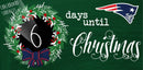 New England Patriots 6'' x 12'' Days Until Christmas Wood Sign