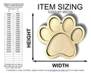 Unfinished Wood 2 Layer Paw Shadowbox Shape | DIY Craft Cutout | up to 46" DIY