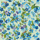 Fashionable Little Blue Flowers Wallpaper Vogue Select
