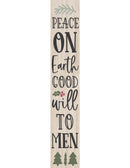 Peace On Earth Christmas Porch Sign