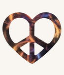 Peace Heart Metal Decoration